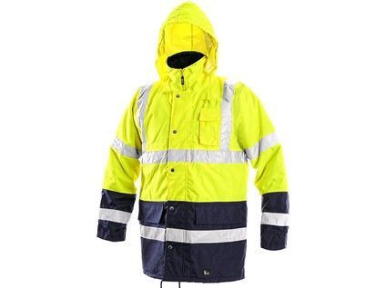 Pánska reflexná bunda OXFORD, žlto-modrá, veľ. 2XL