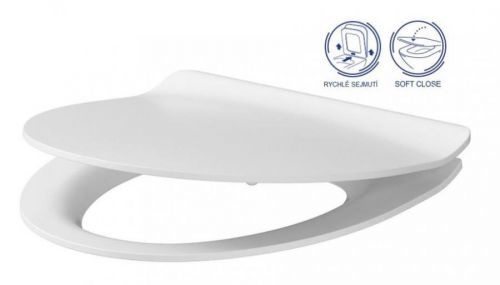 CERSANIT - WC sedátko PARVA SLIM DUROPLAST ANTIB. SC ECO jedno tlačidlo K98-0136