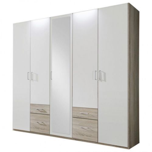 MID.YOU ŠATNÍKOVÁ SKRIŇA, biela, farby dubu, 225/210/58 cm
