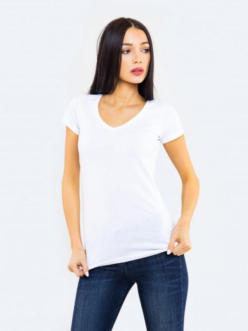 Big Star Shortsleeve V-neck T-shirt 150043 Cream-101 S