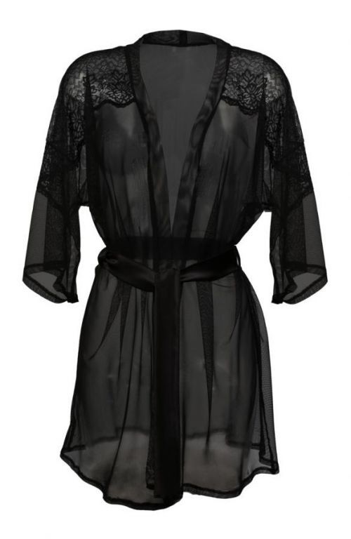 DKaren Housecoat Costance Black XS čierna