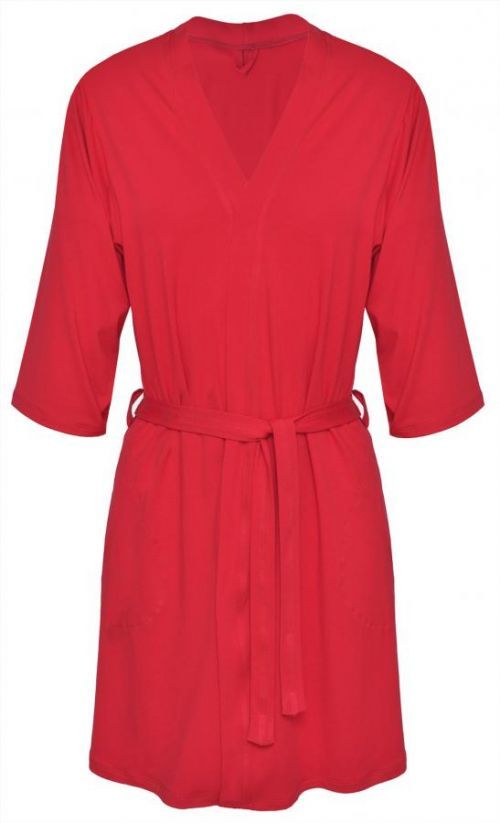 DKaren Housecoat Erika Red XS červená
