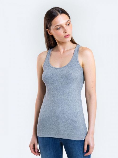 Big Star Singlet T-shirt 150048 Black Knitted-901 L