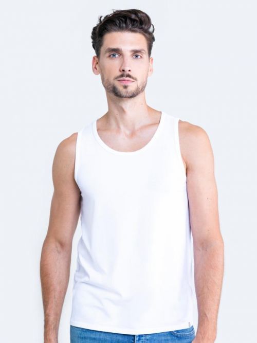 Big Star Singlet T-shirt 152063 Cream Knitted-101 XXL
