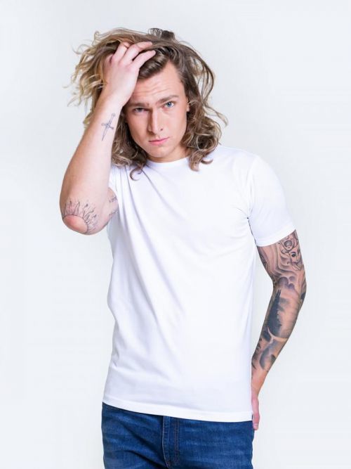 Big Star T-shirt_ss T-shirt 152053 Cream Knitted-101 XXL
