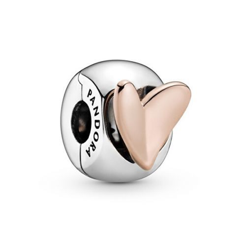 Pandora Strieborný korálik s bronzovým srdcom 788697C00