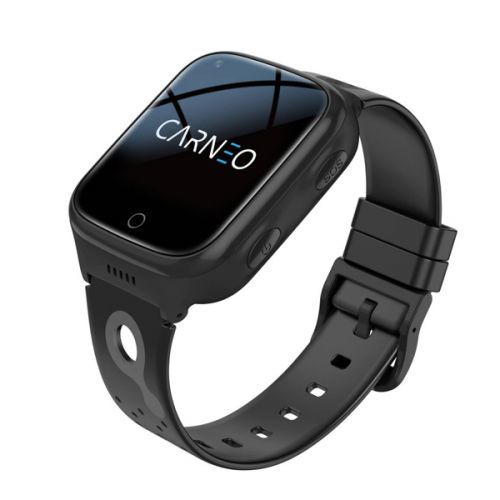Detské smart hodinky Carneo GUARDKID+ 4G Platinum, čierne