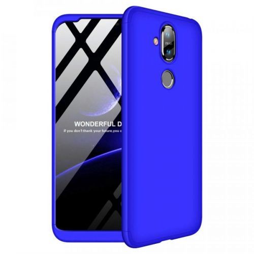 Ochranné puzdro GKK 360 - Predný a zadný kryt celého mobilu pre Nokia 8.1/X7 - Modrá KP12906