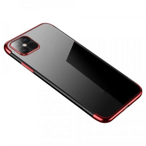 Puzdro Clear Color s farebným lemom pre Apple iPhone 13 Pro Max  - Červená KP12949