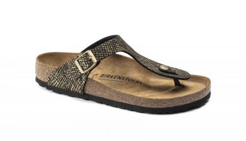 Birkenstock Gizeh BS Shiny Python Black svetlohnedé 1018464