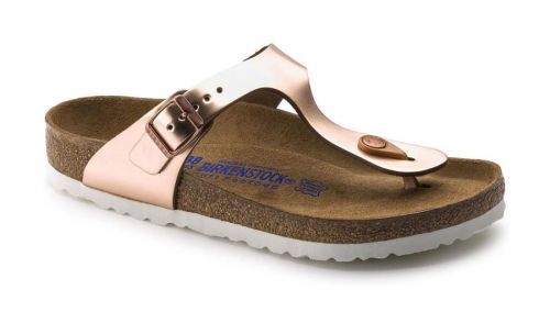 Birkenstock Gizeh Birko-Flor Metallic Copper Regular Fit ružové 1005048