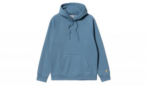 Carhartt WIP Hooded Chase Sweatshirt Icy Water modré I026384_0O6_XX