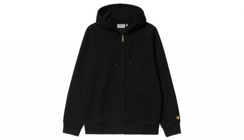 Carhartt WIP Hooded Chase Jacket Black / Gold čierne I026385_00F_XX