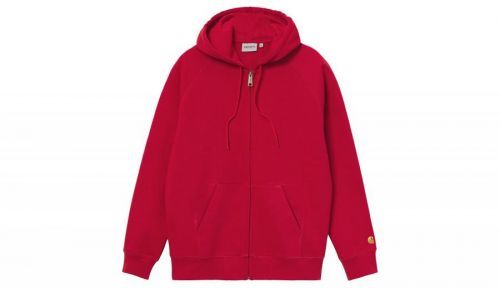 Carhartt WIP Hooded Chase Jacket Cornel  / Gold červené I026385_0O5_XX