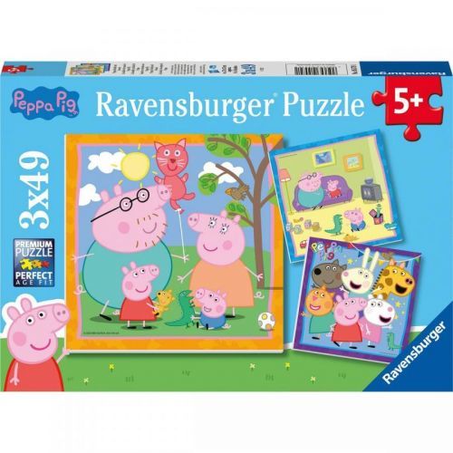 Ravensburger Prasiatko Peppa Puzzle 3x49 dielikov