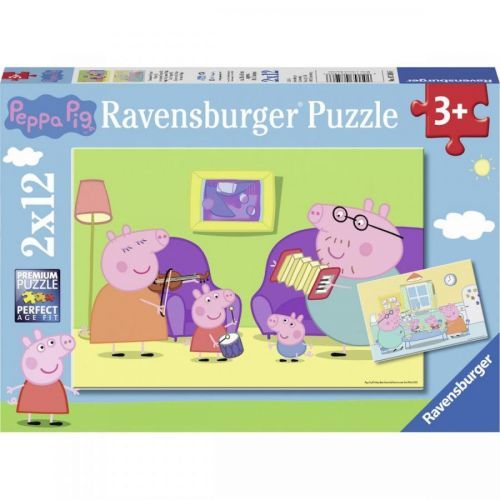 Ravensburger Prasátko Peppa Puzzle 2x12 dílků