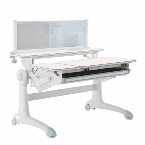 Rostoucí psací stůl, modrá/bílá, KANTON