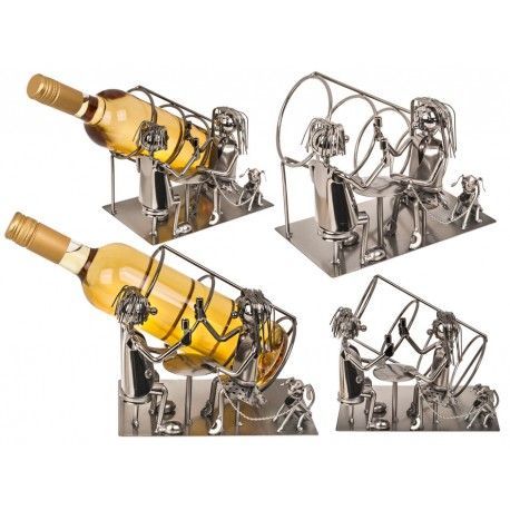 71-3304 Kovový stojan na víno - zamilovaný pár VIII