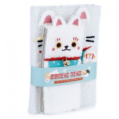 767388 Plyšová súprava - peračník + zápisník Maneki Neko Cat Luck