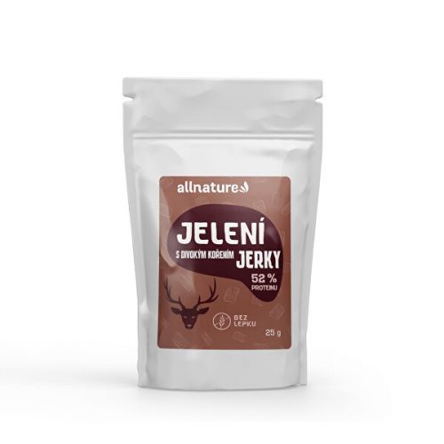 Allnature Jelenie Jerky s divokým korením 25 g