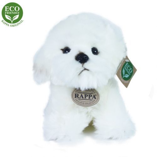 Plyšový pes bišon sedící 18 cm ECO-FRIENDLY
