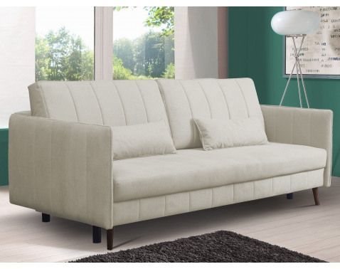 Rozkladacia pohovka Vannes, šedo-béžová látka%