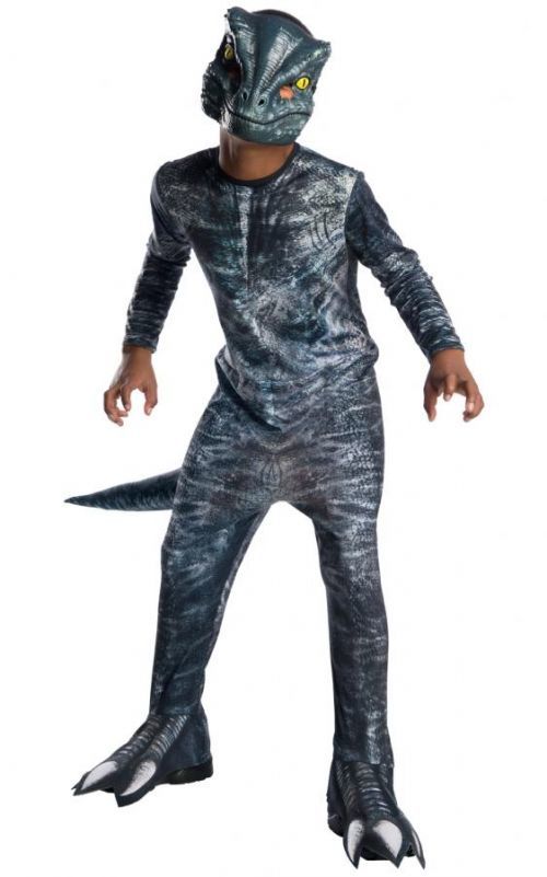 Rubies Detský kostým - Velociraptor modrý Veľkosť - deti: S