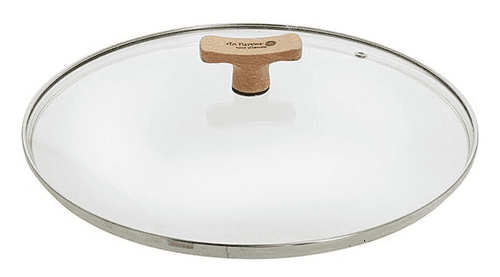 Sklenené veko s dreveným úchytom de Buyer 32 cm