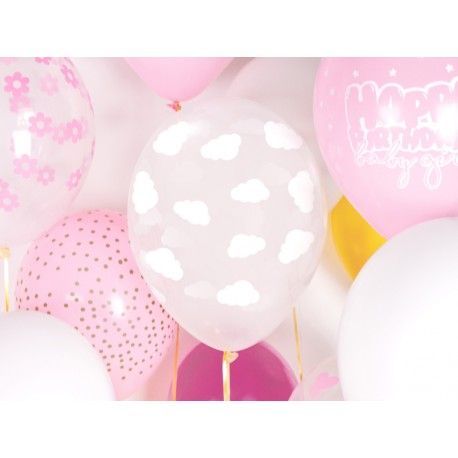 SB14C-230-099 Balón - Obláčik - priehľadný matný, 30cm (5ks)