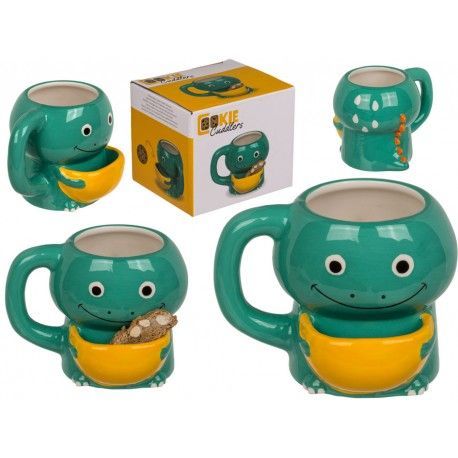 78-7965 Roztomilý hrnček s vreckom na sušienku - Dino 400ml