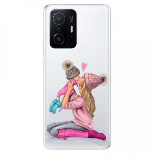 Odolné silikónové puzdro iSaprio - Kissing Mom - Blond and Girl - Xiaomi 11T / 11T Pro