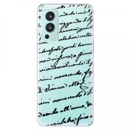 Odolné silikónové puzdro iSaprio - Handwriting 01 - black - OnePlus Nord 2 5G