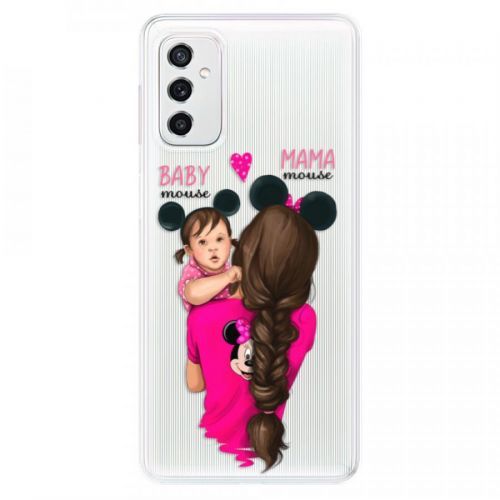 Odolné silikónové puzdro iSaprio - Mama Mouse Brunette and Girl - Samsung Galaxy M52 5G
