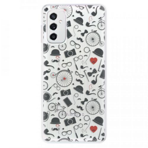 Odolné silikónové puzdro iSaprio - Vintage Pattern 01 - black - Samsung Galaxy M52 5G