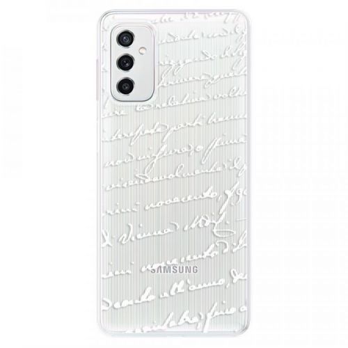 Odolné silikónové puzdro iSaprio - Handwriting 01 - white - Samsung Galaxy M52 5G