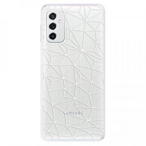 Odolné silikónové puzdro iSaprio - Abstract Triangles 03 - white - Samsung Galaxy M52 5G