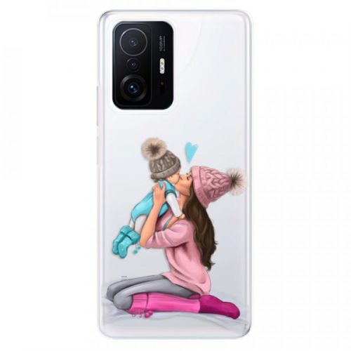 Odolné silikónové puzdro iSaprio - Kissing Mom - Brunette and Boy - Xiaomi 11T / 11T Pro