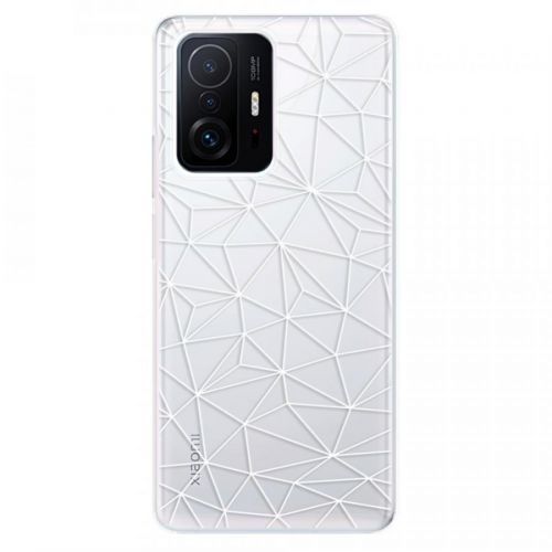 Odolné silikónové puzdro iSaprio - Abstract Triangles 03 - white - Xiaomi 11T / 11T Pro