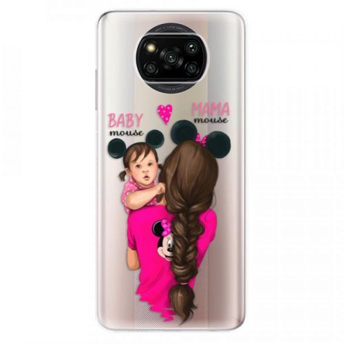 Odolné silikónové puzdro iSaprio - Mama Mouse Brunette and Girl - Xiaomi Poco X3 Pro / X3 NFC
