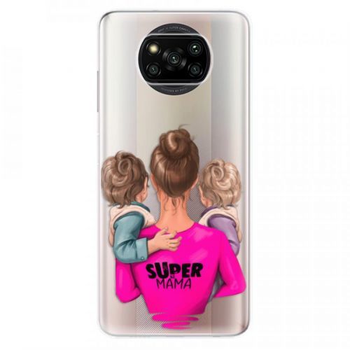 Odolné silikónové puzdro iSaprio - Super Mama - Two Boys - Xiaomi Poco X3 Pro / X3 NFC