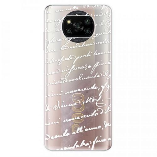 Odolné silikónové puzdro iSaprio - Handwriting 01 - white - Xiaomi Poco X3 Pro / X3 NFC