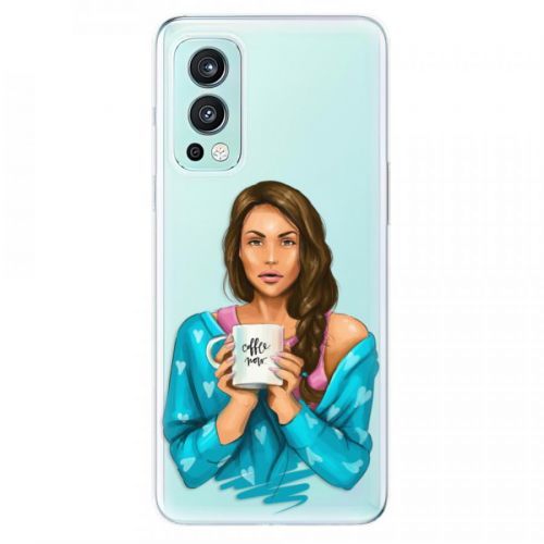 Odolné silikónové puzdro iSaprio - Coffe Now - Brunette - OnePlus Nord 2 5G
