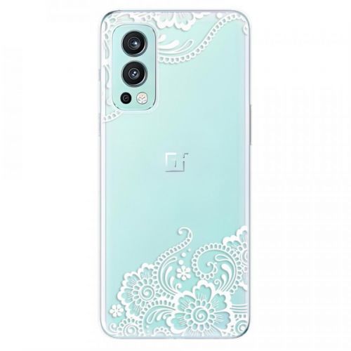 Odolné silikónové puzdro iSaprio - White Lace 02 - OnePlus Nord 2 5G
