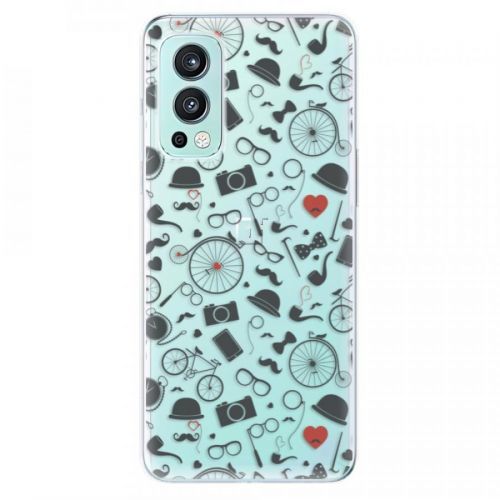 Odolné silikónové puzdro iSaprio - Vintage Pattern 01 - black - OnePlus Nord 2 5G