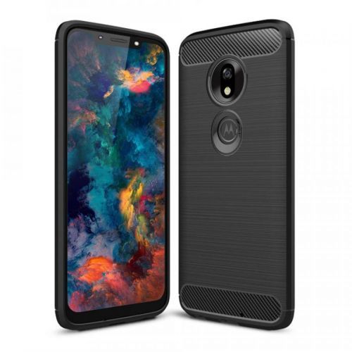 Puzdro Carbon Bush TPU pre Motorola Moto G7 Play  - Čierna KP13256