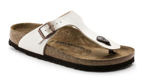 Birkenstock Gizeh Graceful Pearl White Narrow Fit biele 943873