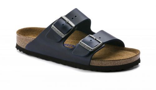 Birkenstock Arizona Soft Footbed Oiled Nubuck Leather Regular Fit modré 1013643