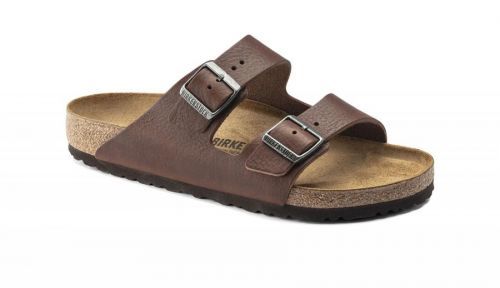 Birkenstock Arizona Natural Leather Narrow Fit hnedé 1018721