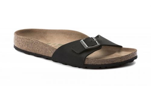 Birkenstock Madrid Vegan Birko-Flor Nubuck Narrow Fit čierne 1020060