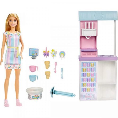 Barbie Herný set predavačka zmrzliny blondínka
